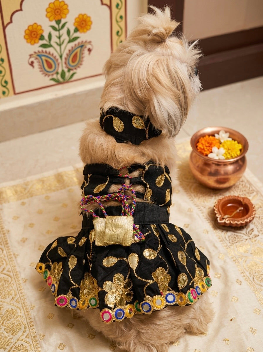Shahi noir lehenga