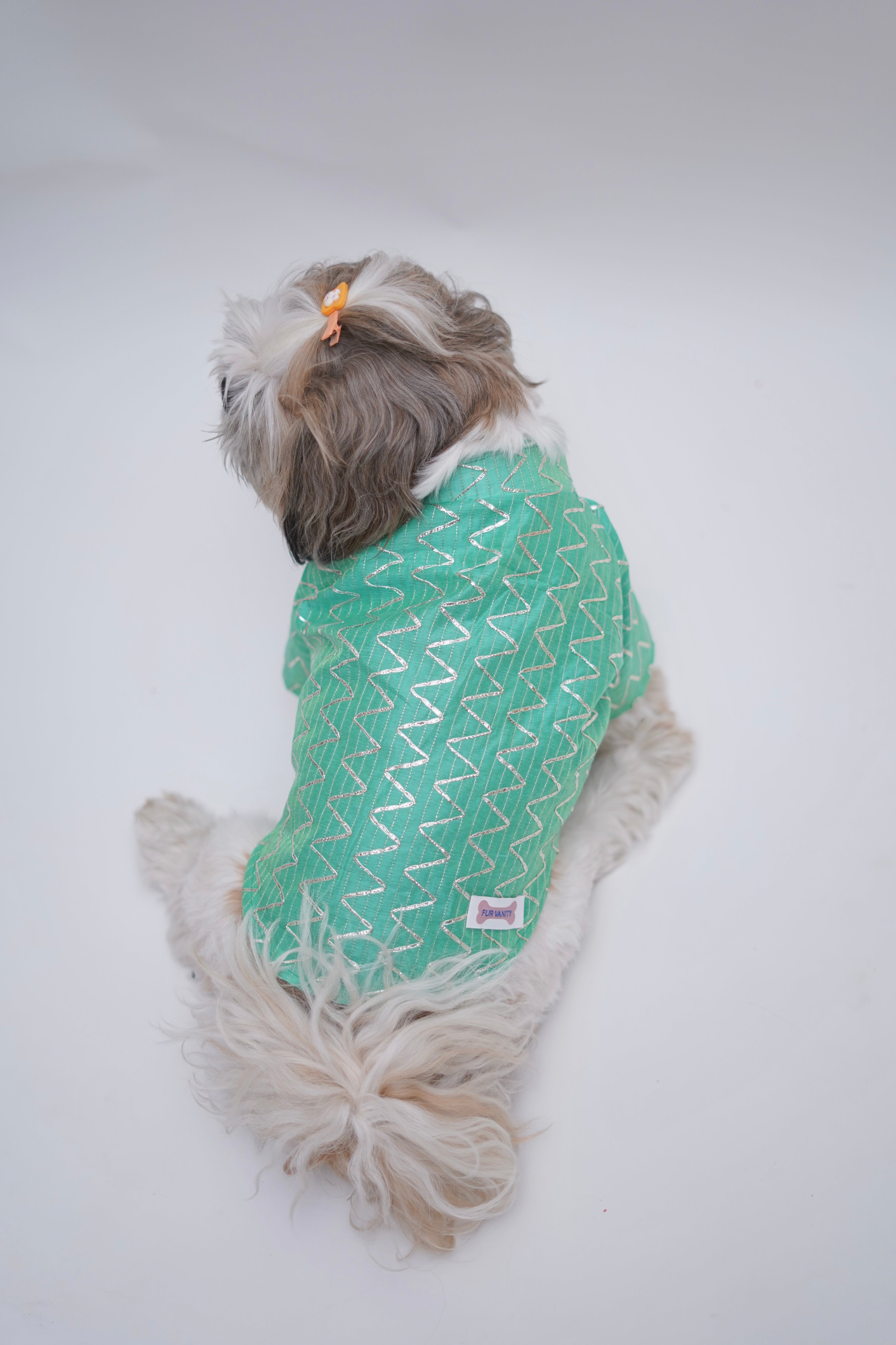 Sea green gota kurta