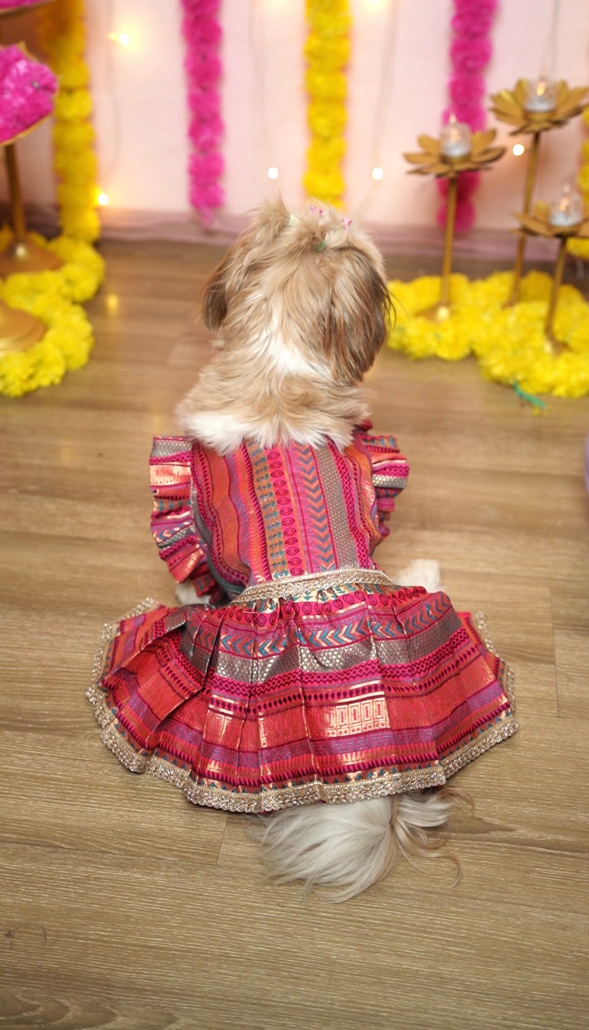 Gulabi fusion anarkali