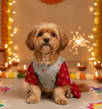 Ruby Kurta with Chandni Bandhgala