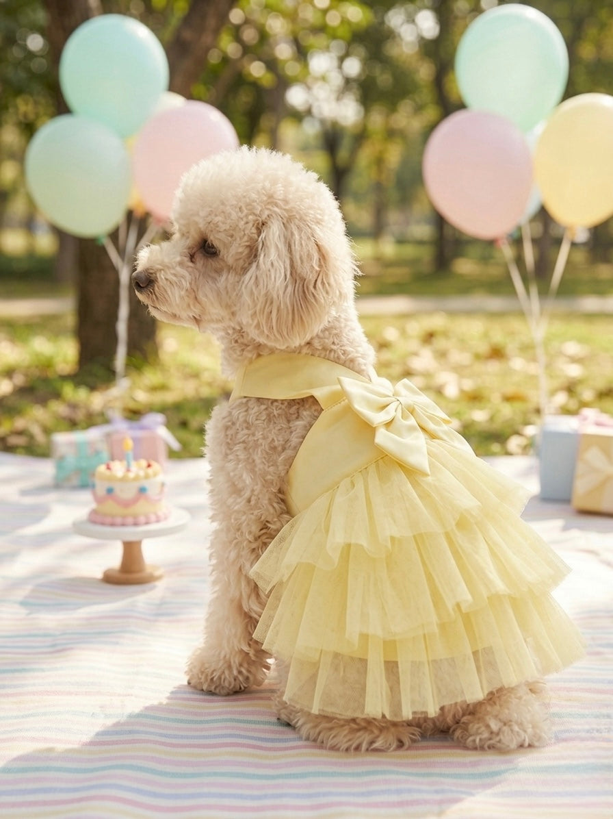Patel yellow tutu dress