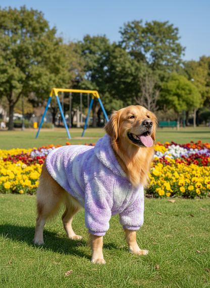 Lilac fur hoodie