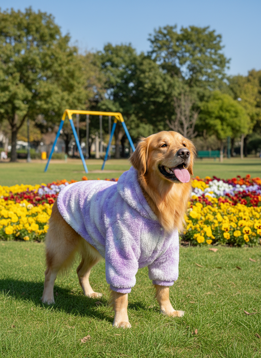 Lilac fur hoodie