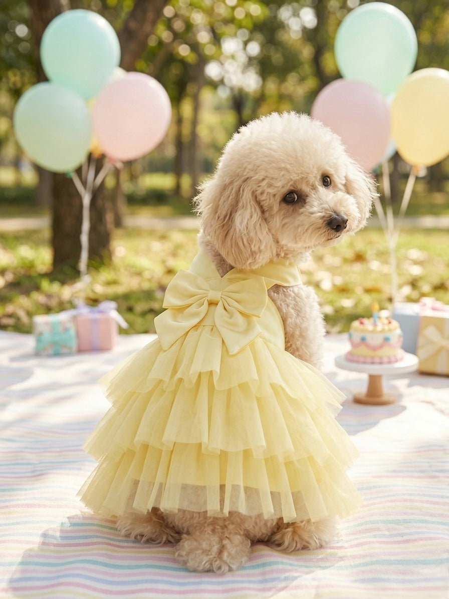 Patel yellow tutu dress