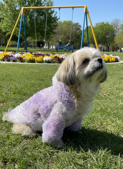 Lilac fur hoodie