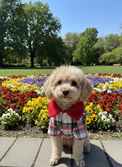 Red plaid fleece coat
