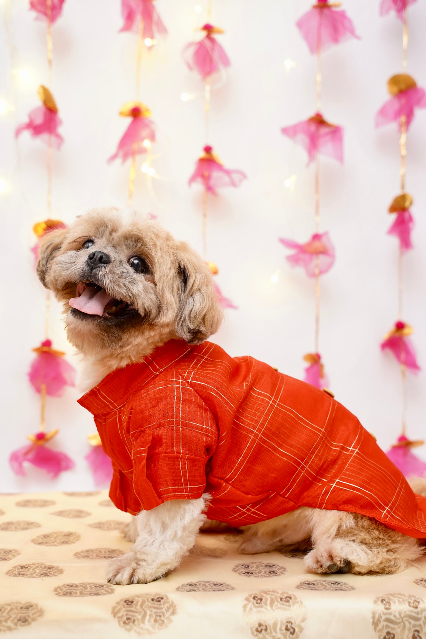 Kota dori red kurta