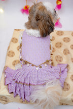 Lilac chikankari Lehenga