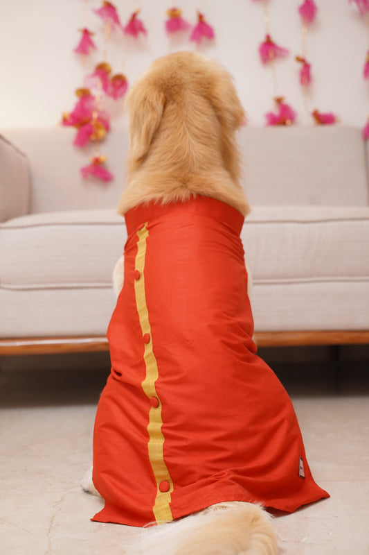 Red Silk kurta
