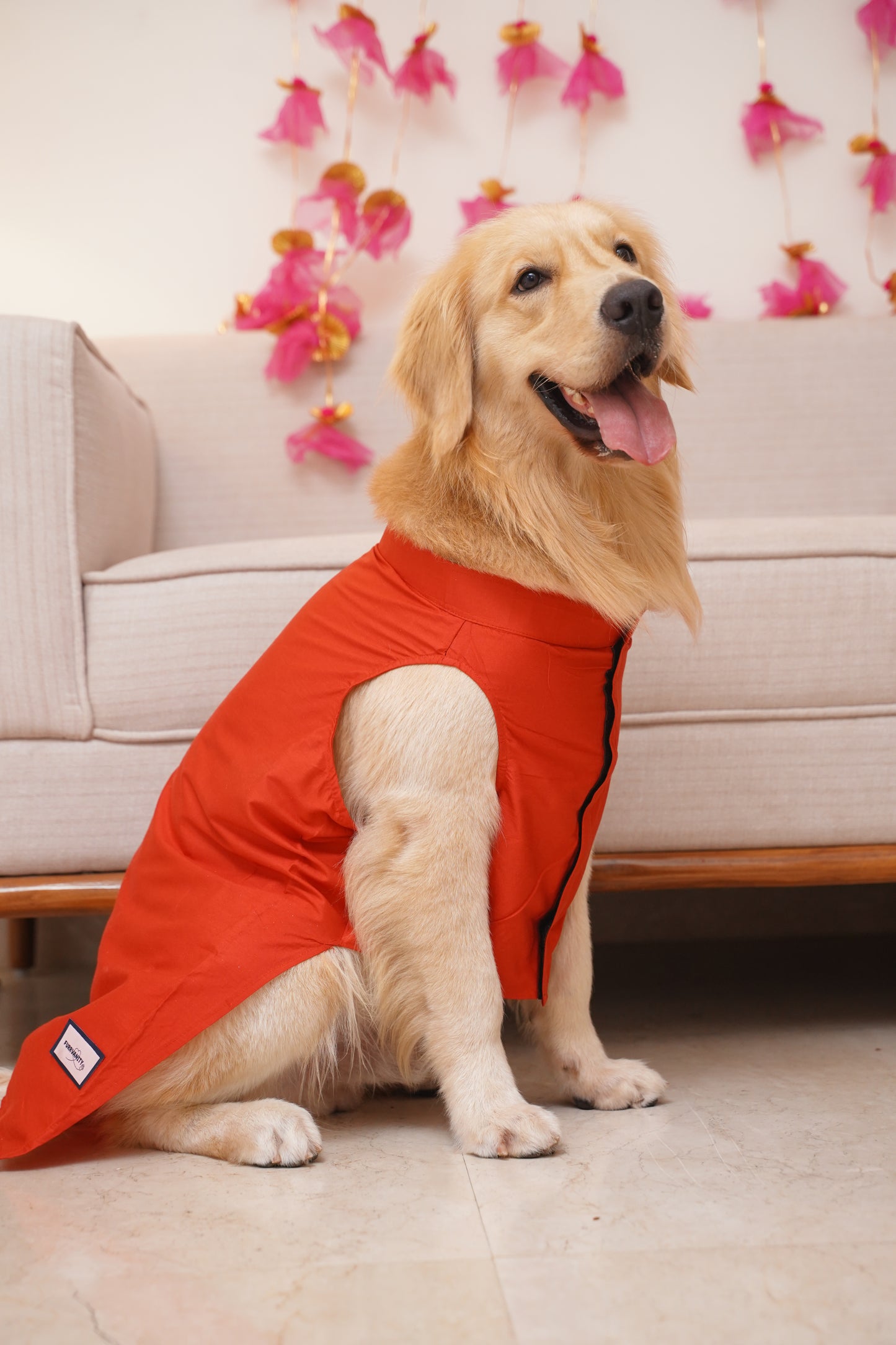 Red Silk kurta