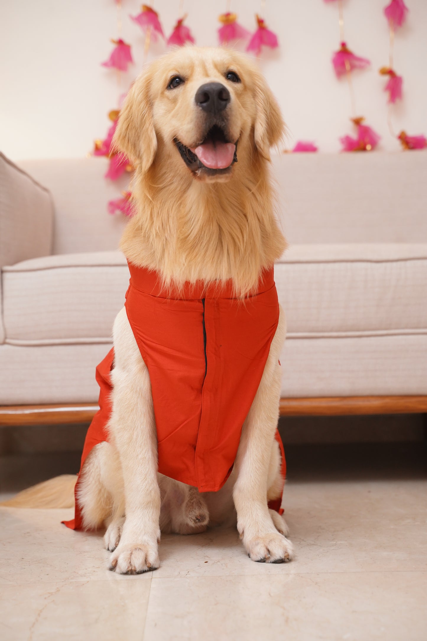 Red Silk kurta
