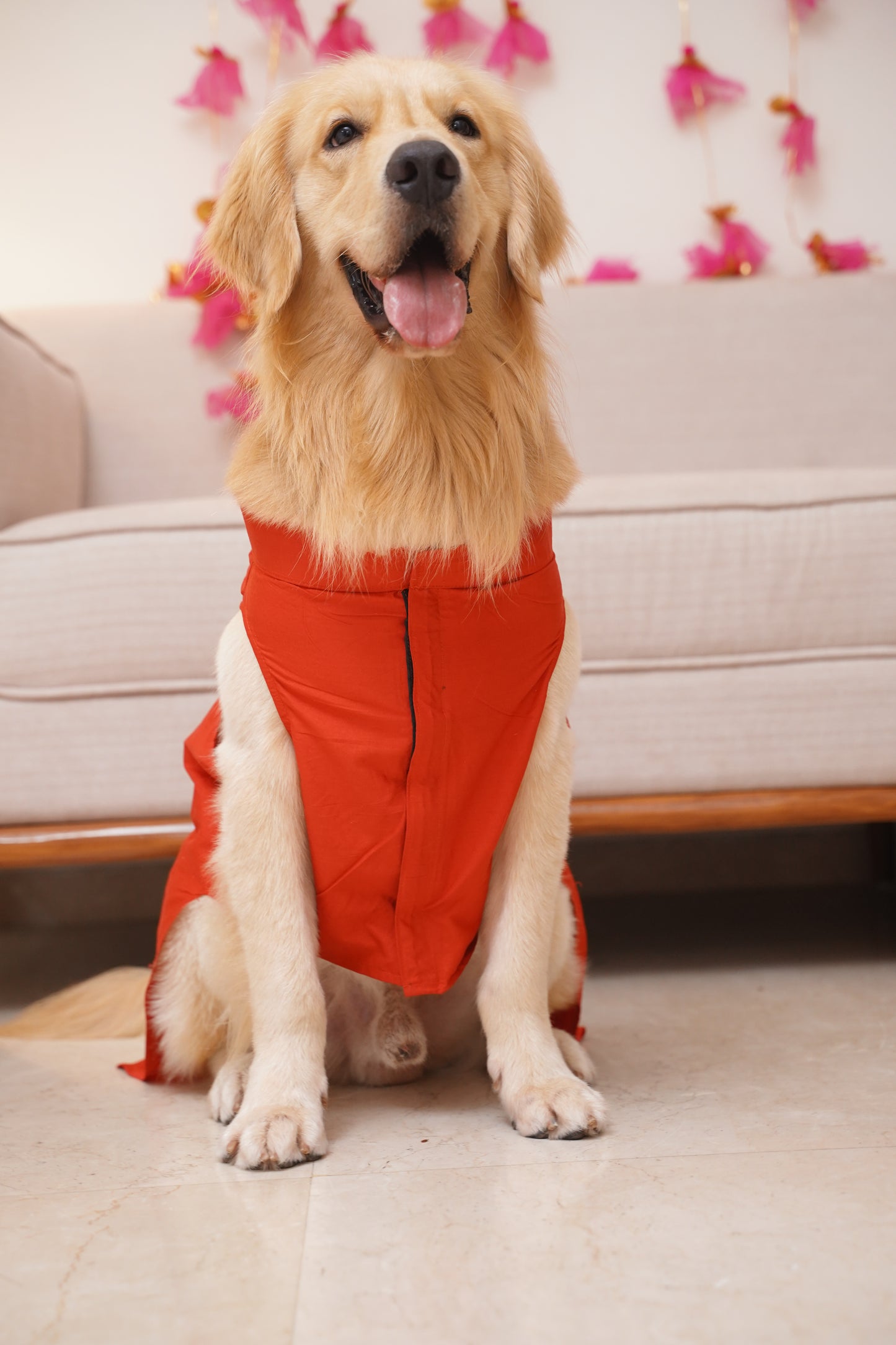 Red Silk kurta