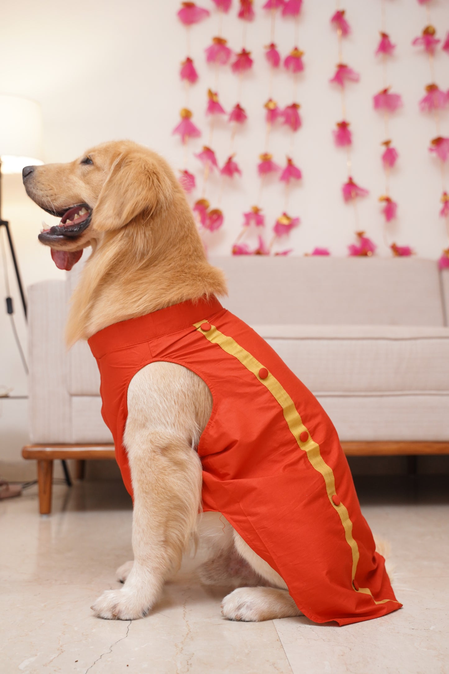 Red Silk kurta