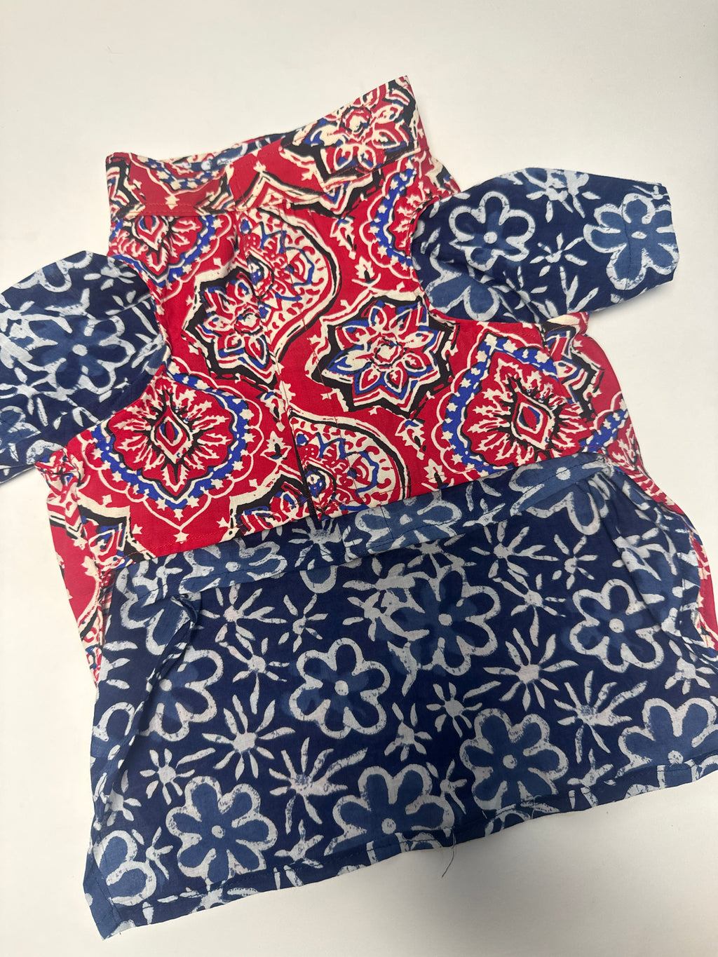 Rangini cotton bandhgala with Indigo kurta