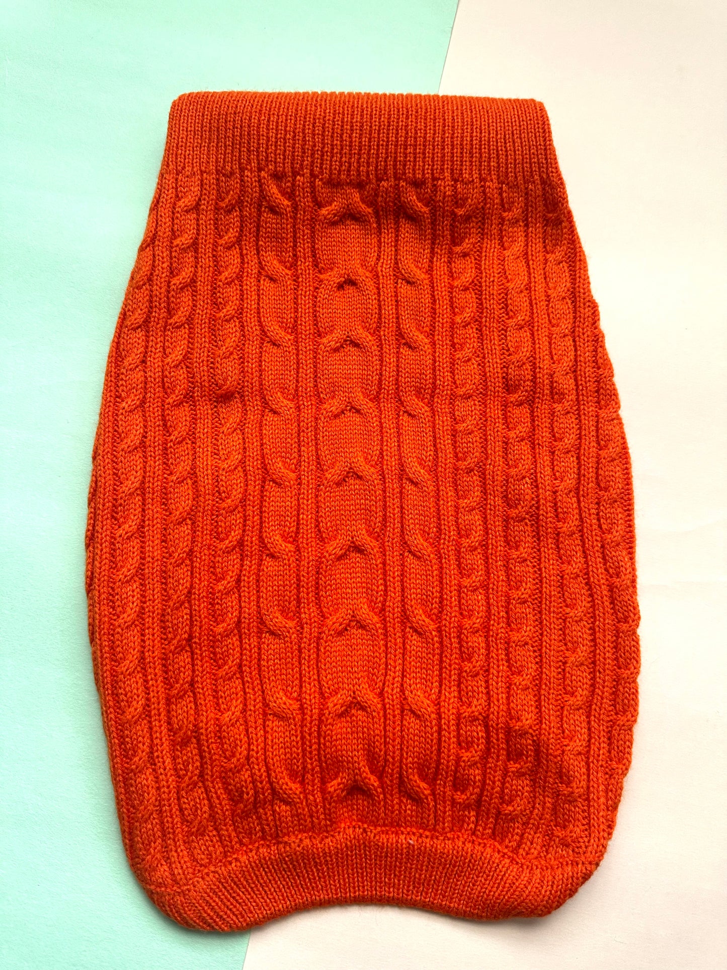 Tangerine cable knit sweater