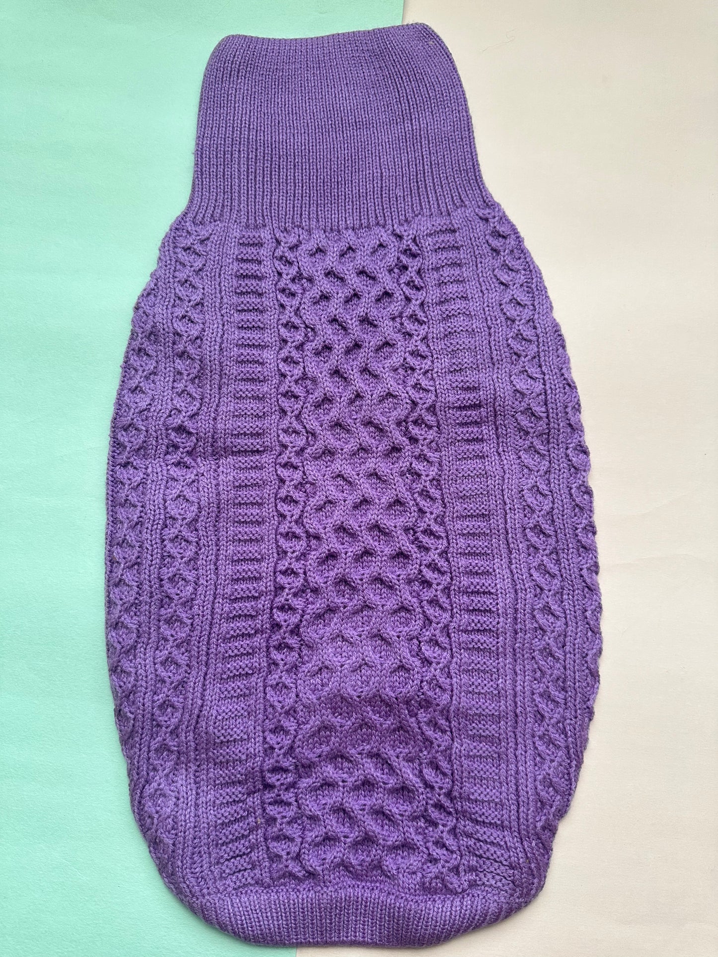 Lavender cable knit sweater