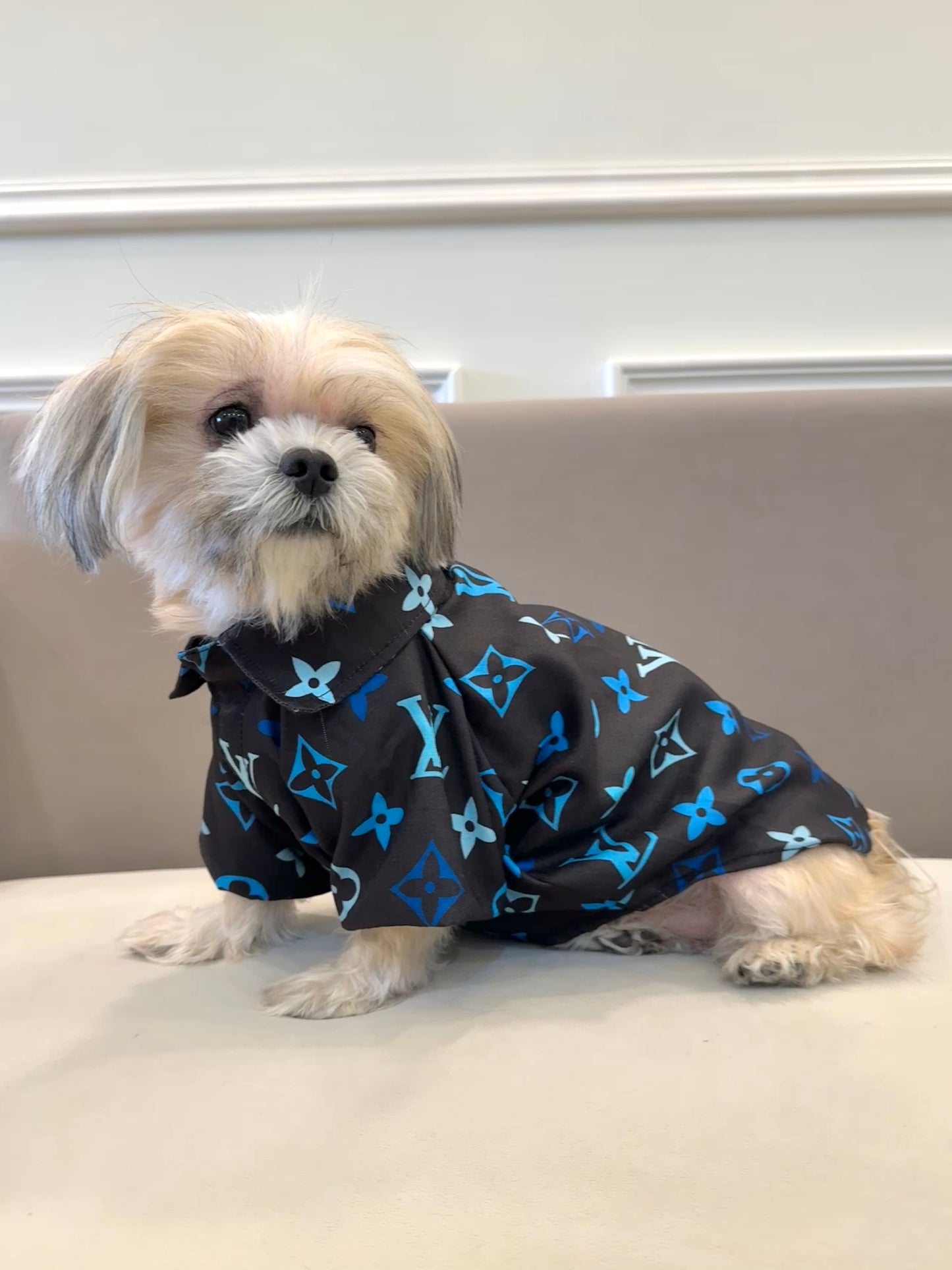 Black blue LV shirt