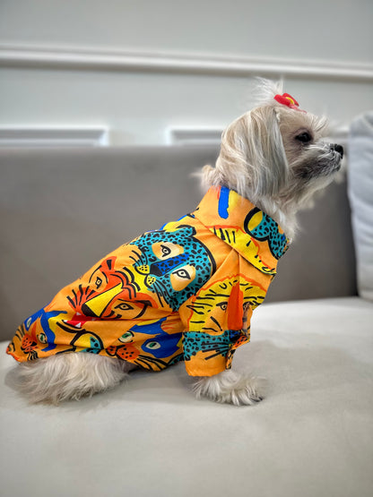 Bright yellow lion shirt