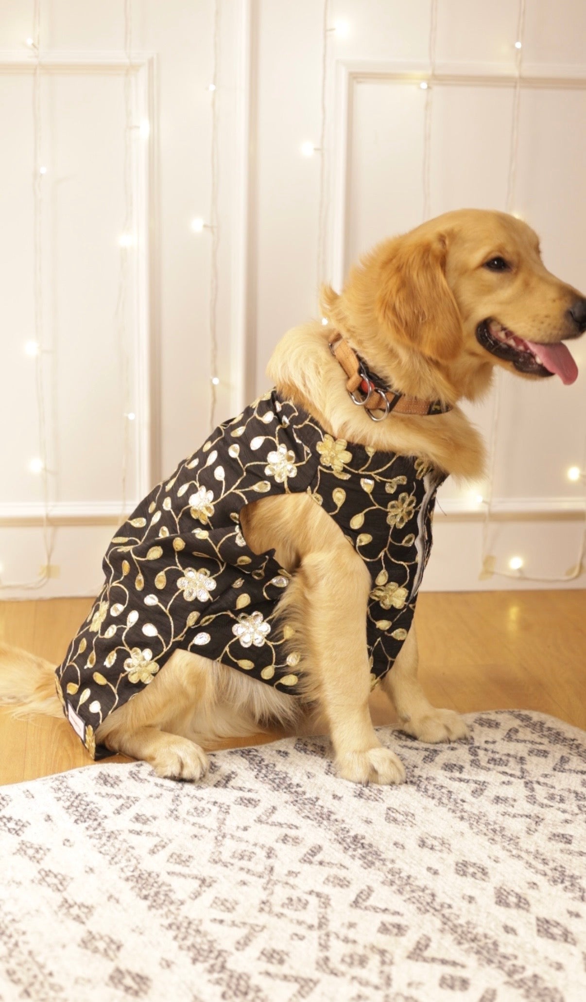 Black shahi gul sherwani