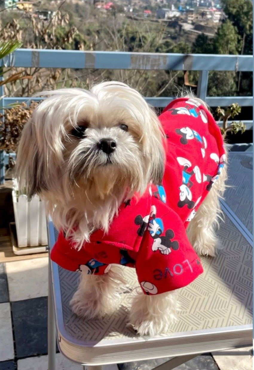 flannel red mickey shirt