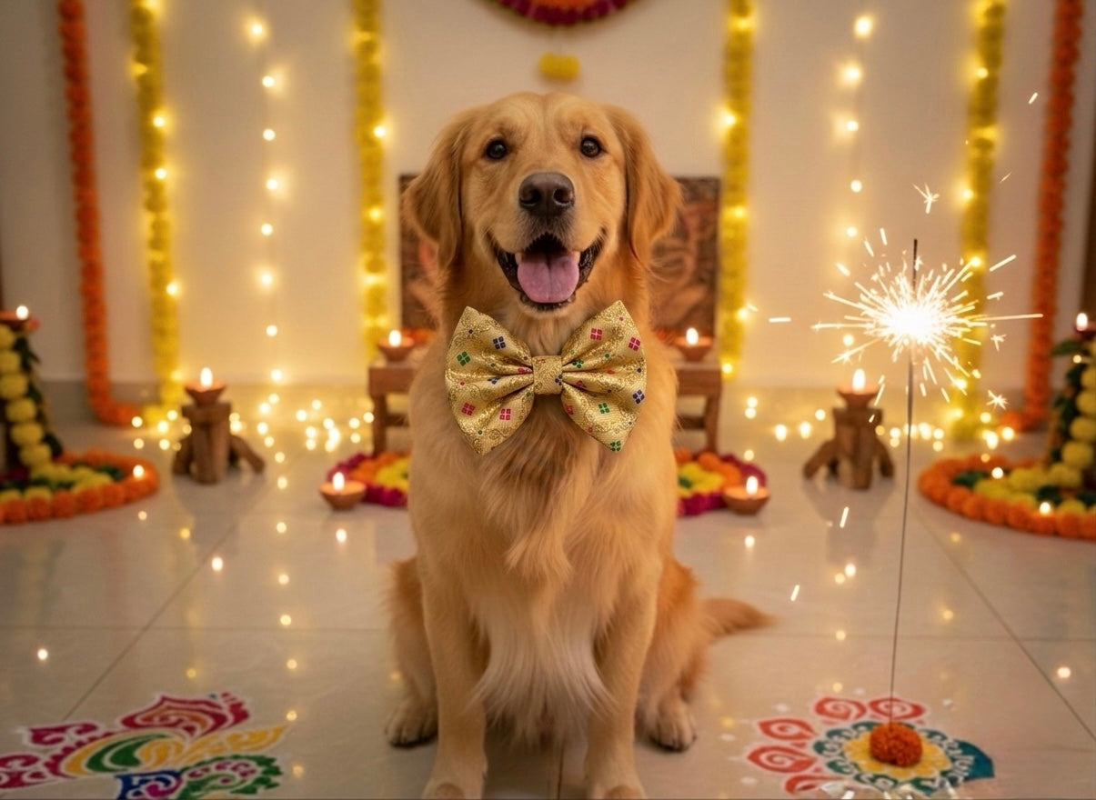 Golden ethnic bow