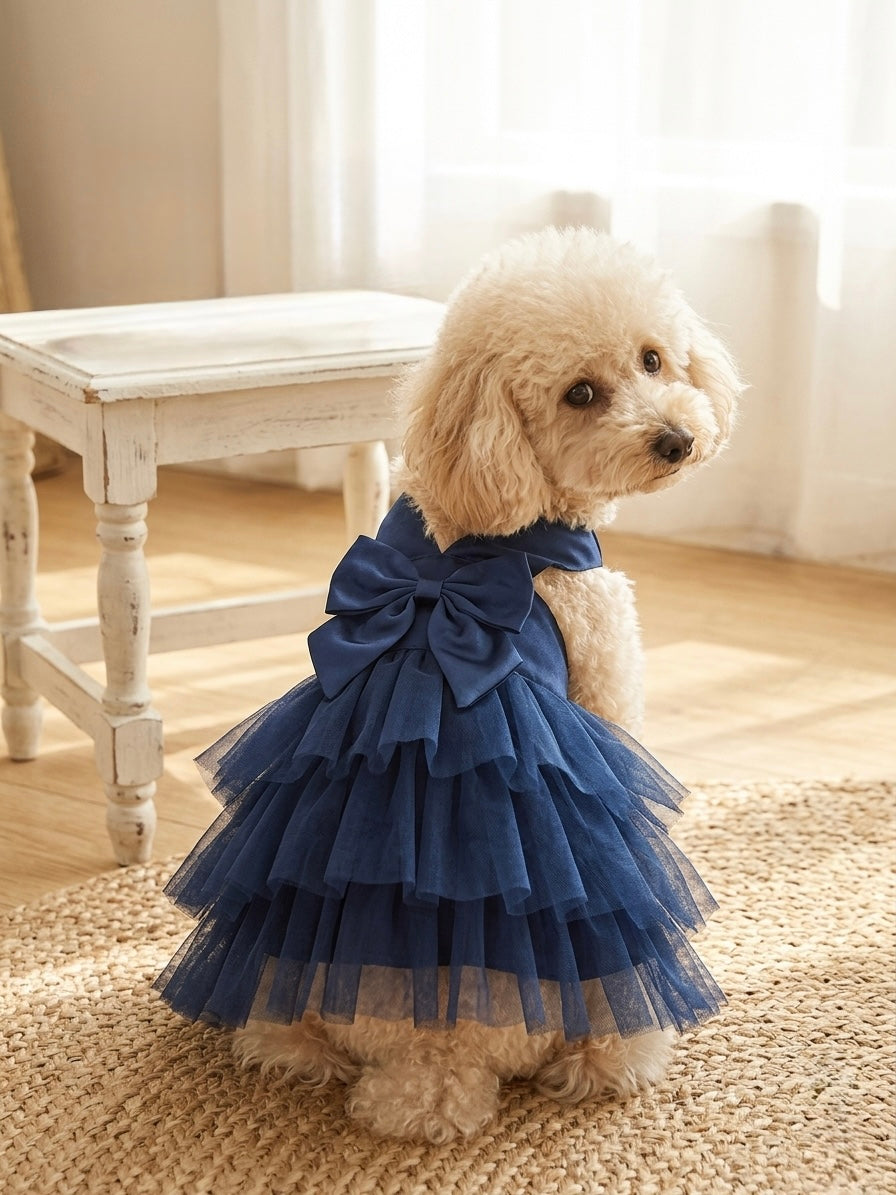 Navy blue tutu dress
