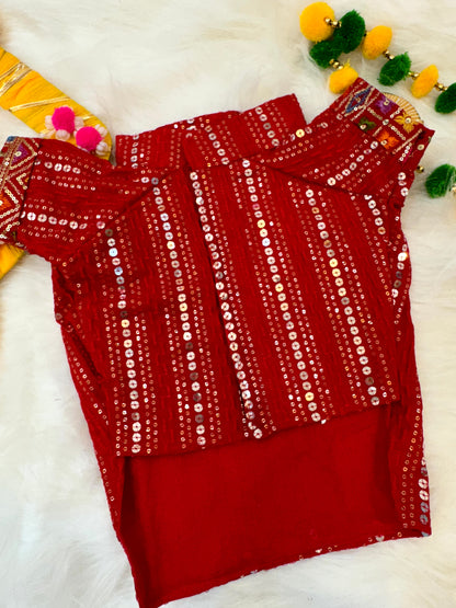 Red sitara kurta