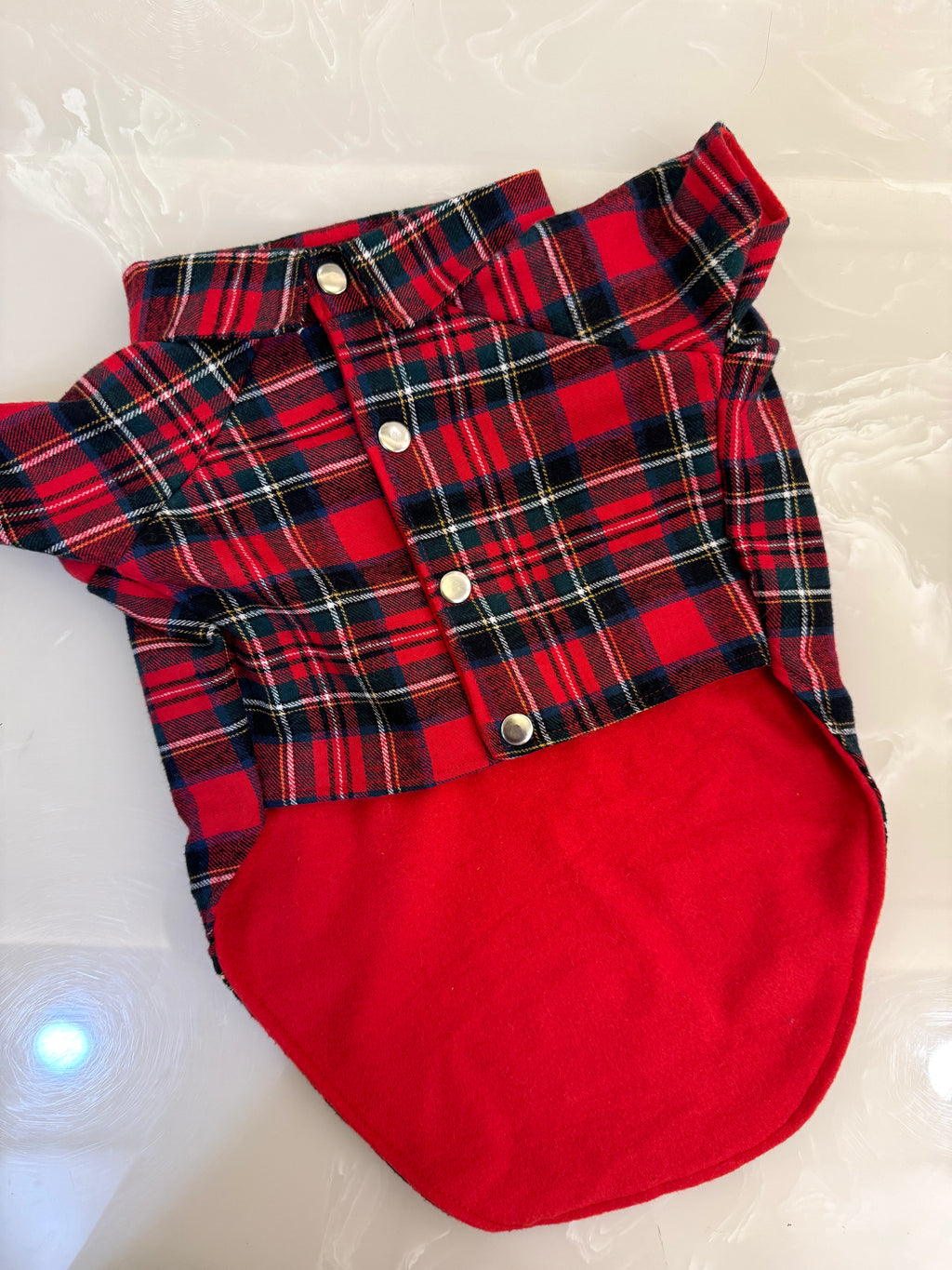 Merry plaid double layered shirt