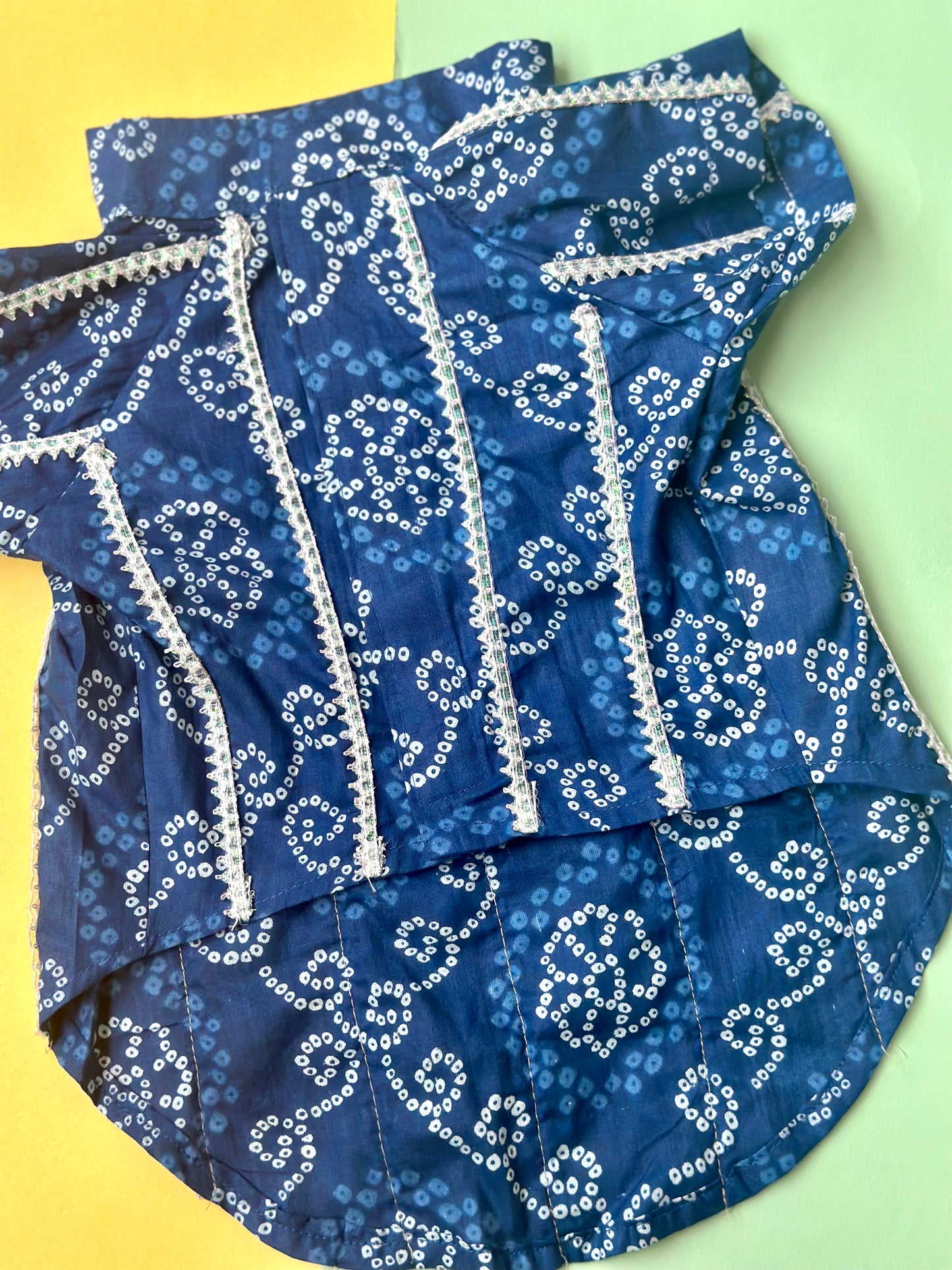 Bandhani gota kurta