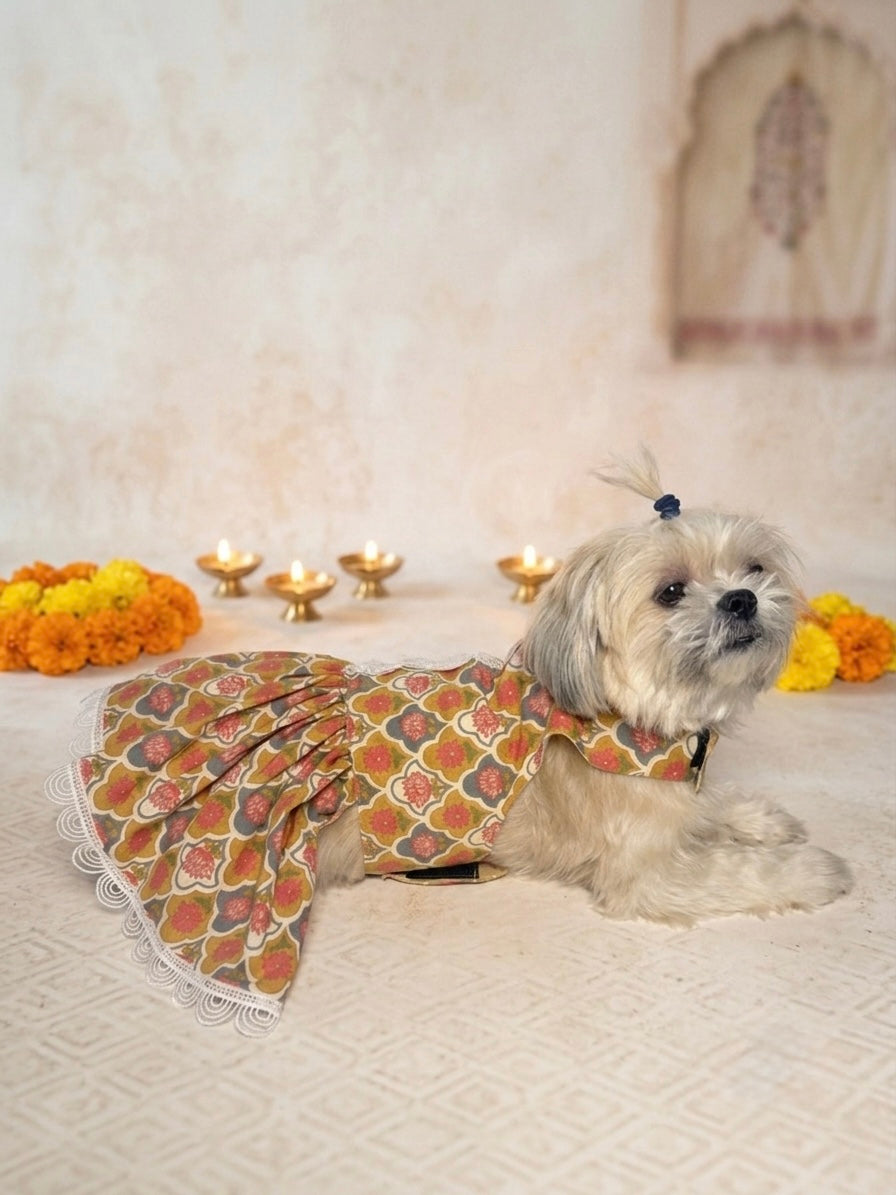 Yellow kamal dress