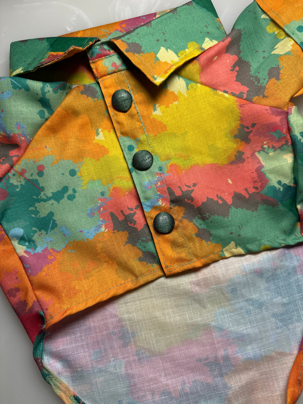 Green colourful shirt