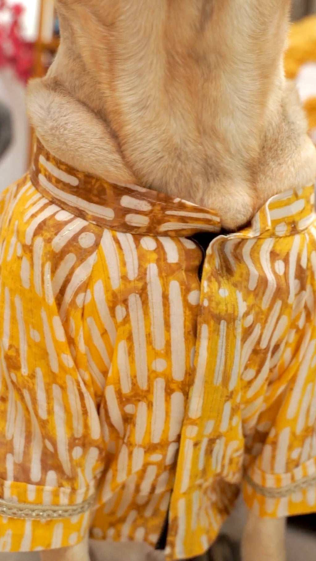 Yellow Batik Cotton Kurta