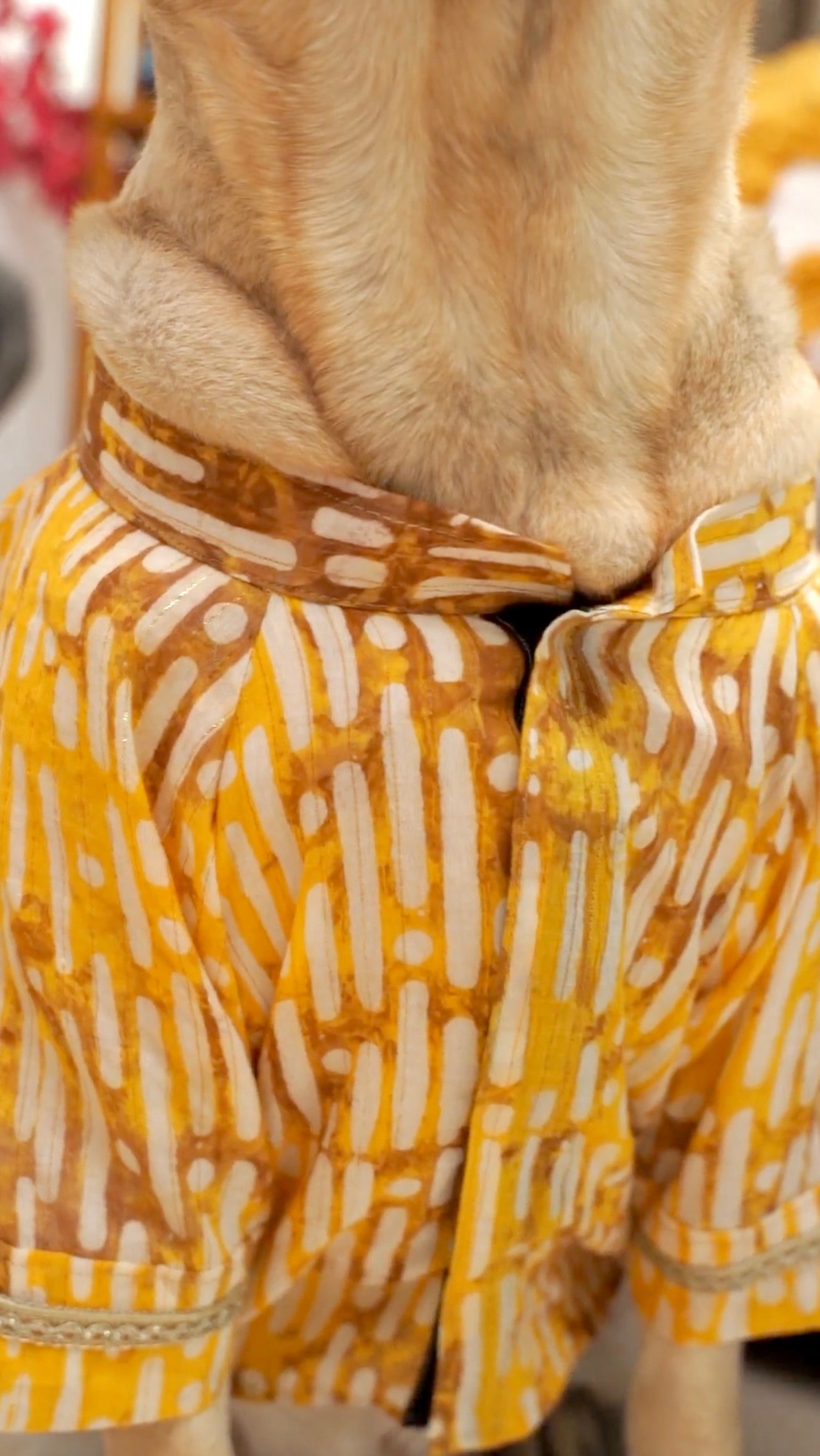 Yellow Batik Cotton Kurta