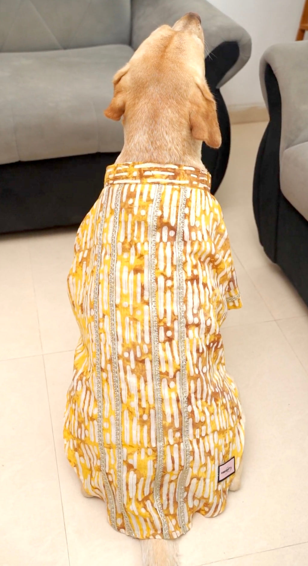 Yellow Batik Cotton Kurta