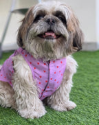 Lilac Hearts Cutsleeves Shirt