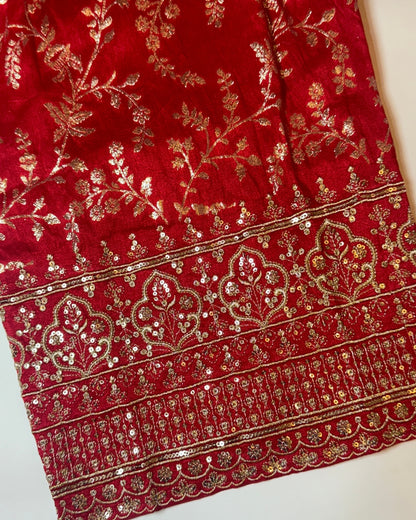 Amira red bandhgala